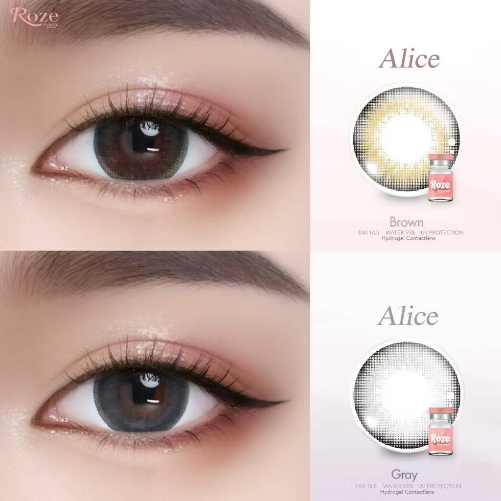 🔥คอนแทคเลนส์ Hydrogel✨ขนาดกลาง✨ Alice (Rozelens) /