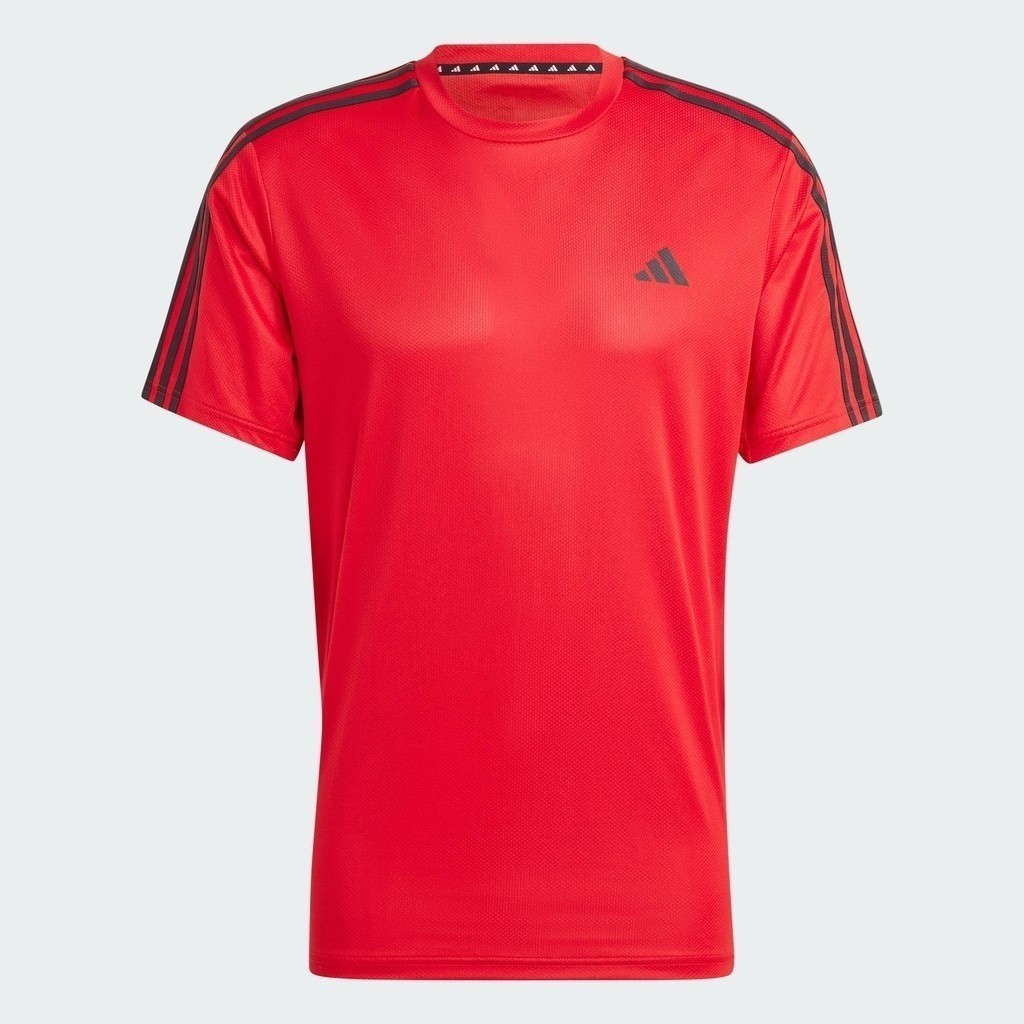 adidas เทรนนิง เสื้อยืดเทรนนิง Train Essentials 3-Stripes ผู้ชาย สีแดง IM4380
