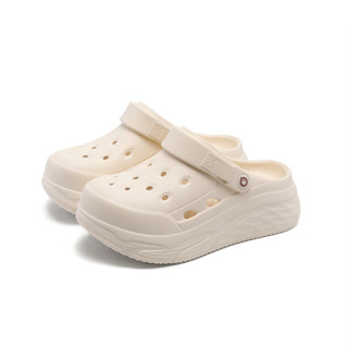 Ayuer รองเท้าแตะสีทึบพื้นหนากลางแจ้งของผู้หญิง