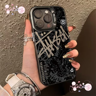 เทรนด์แบรนด์อังกฤษหรูหรา ฝาปิดเลนส์โลหะถัก เคสไอโฟน 16 17 air 11 13 15 XR 14 12 Pro Max X XS Max 16 7 14 8 Plus SE เคส