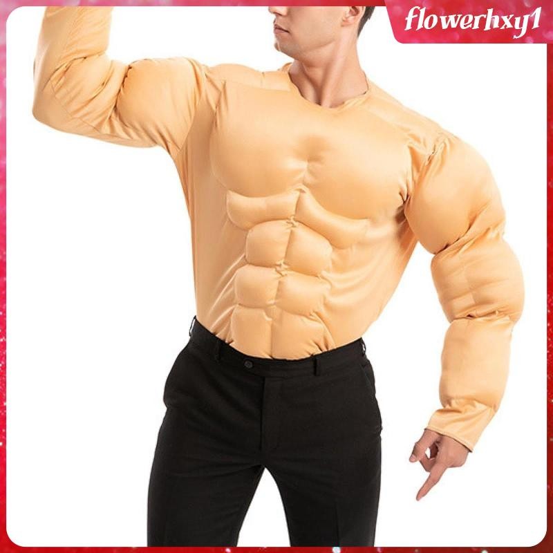 [Flowerhxy1] เสื้อสูทกล้ามเนื้อปลอมผู้ชาย Enhancers เสื้อกล้ามสําหรับปาร์ตี้ Masquerade คอสเพลย์