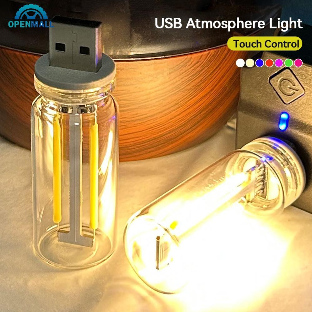 OPP 1 PC Touch Control รถ USB ไฟ LED บรรยากาศหลอดไฟไส้โคมไฟ LED Filament Night ตกแต่ง