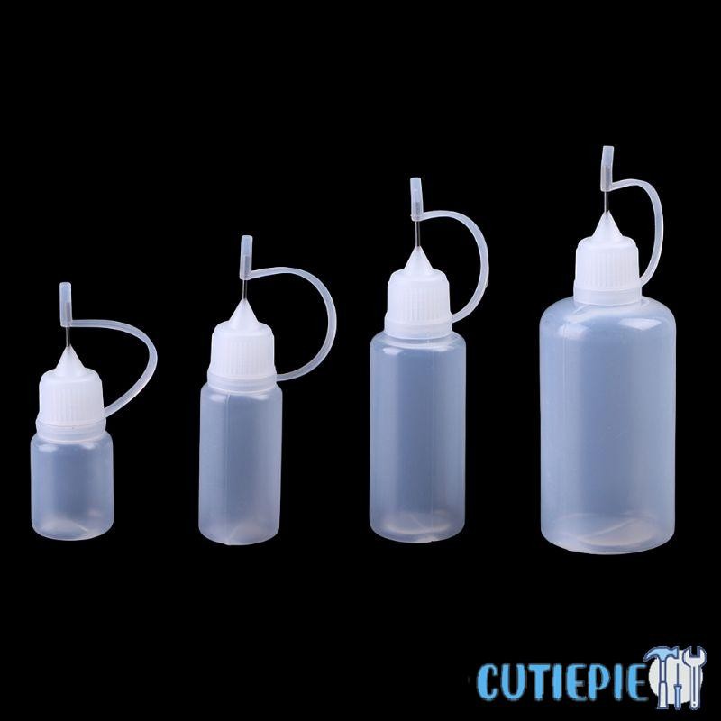 Cutiepie Precision Needle Tip Glue Bottle Applicator 5-50ml Glue Oiler Squeeze Bottle