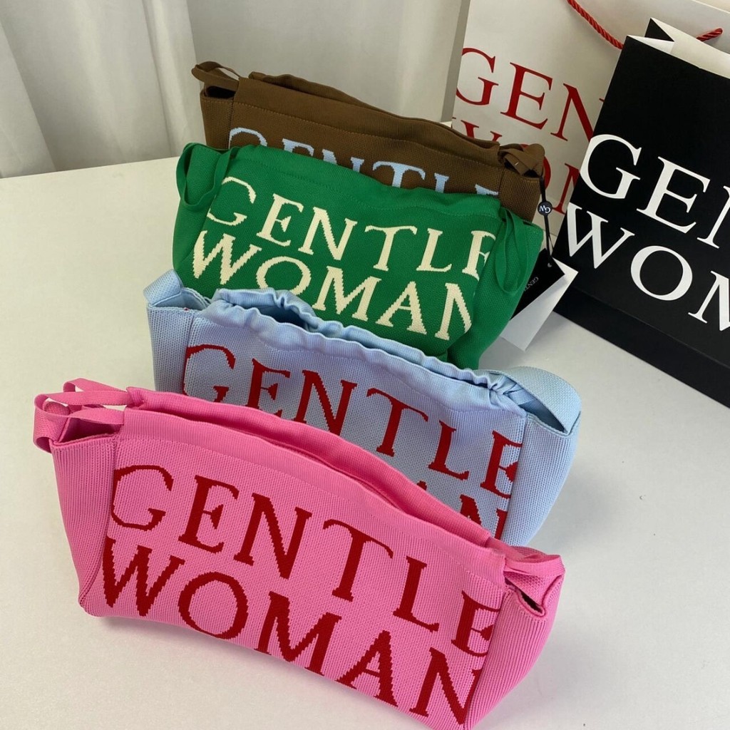 🚛🚛แท้💯GENTLEWOMAN DUMPLING BAG กระเป๋าสะพาย gentlewoman official Casual Letter Tote Bag