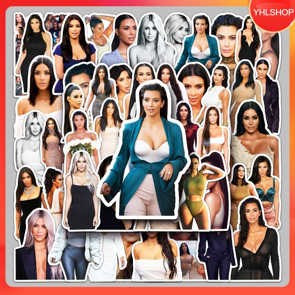 🍁YHL🍁พร้อมส่ง 50แบบ Sticker นักออกแบบแฟชั่น คิม คาร์แดเชี่ยน Kim Kardashian Fashion Designer