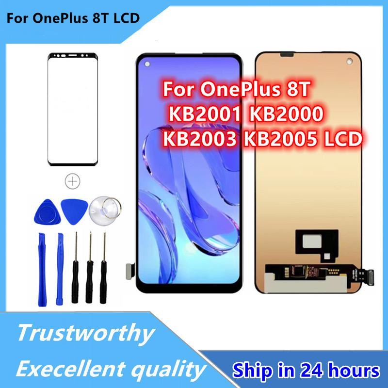 คุณภาพสูงสําหรับ OnePlus 8T 6.55 สําหรับ 1 + 8T KB2001KB2000 KB2003 KB2005 จอแสดงผล LCD Touch Screen
