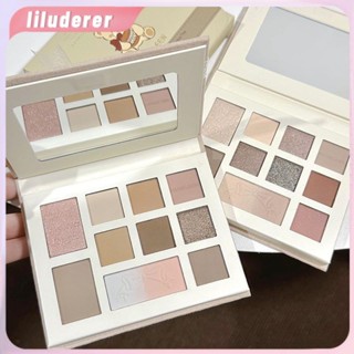 Romantic Ribbon Soft Clear Eyeshadow Palette Pearlescent Matte Earth Color นมชา Brown Parity อายแชโดว์ HO