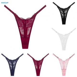 【HODRD】Classy Lace See Through G String Underwear Lady Low Rise Thongs in White or Pink【Fashion】