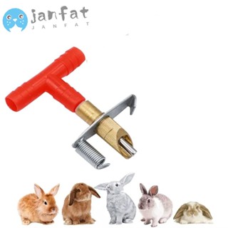 Janfat ที่ให้อาหารกระต่าย ทองแดง อัตโนมัติ 2 สี สําหรับสัตว์เลี้ยง 6 ชุด