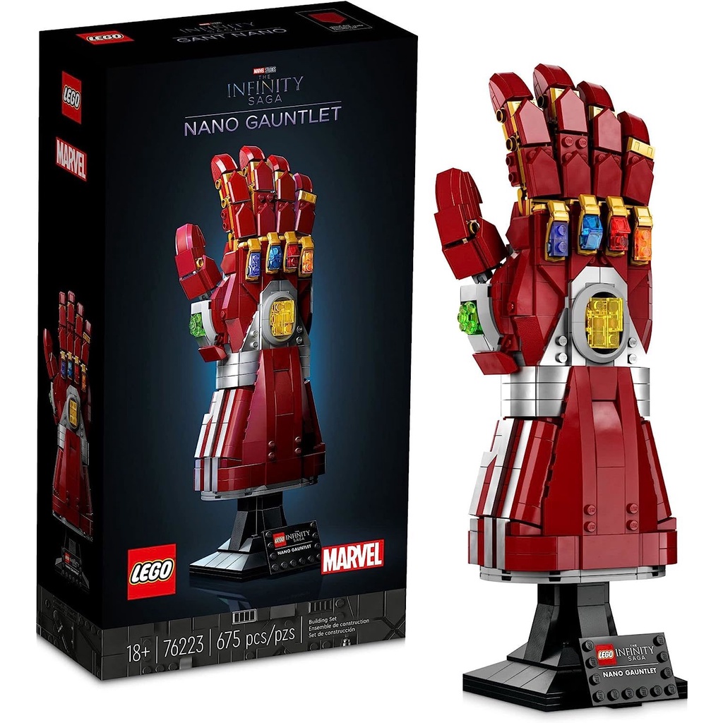 LEGO Marvel Nano Gauntlet, Iron Man Model with Infinity Stones, 76223 Avengers: Endgame Film Set, Collectable