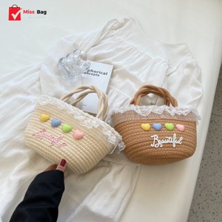 【พร้อมส่ง】miss bag fashion กระเป๋าสาน กระเป๋าผู้หญิง กระเป๋าสะพายข้างผู้หญิง  กระเป๋าสไตล์เกาหลี รุ่น D-1478