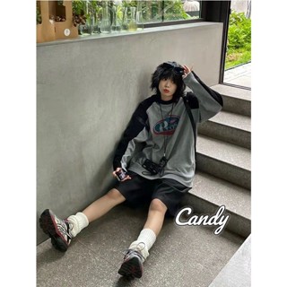 Candy Kids  เสื้อผ้าผู้ญิง แขนยาว เสื้อฮู้ด คลุมหญิง สไตล์เกาหลี แฟชั่น  พิเศษ รุ่นใหม่ Korean Style ทันสมัย A98J90M 36Z230909