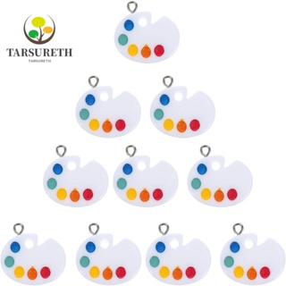 Tarsureth จี้ถาดสีเรซิ่น รูปถาดสี 9.58*6.7 นิ้ว 30 ชิ้น