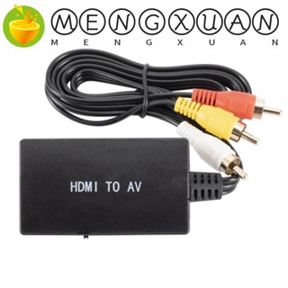 Mengxuan อะแดปเตอร์แปลงเสียง HDMI เป็น AV HDMI เป็น AV ไม่ต้องใช้ไดรเวอร์ PAL สําหรับมอนิเตอร์ กล่อง HD-DVD VHS HDTV Xbox 360 เครื่องเล่นบลูเรย์ DVD