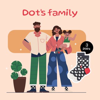 emmtee.emmbee - ถุงเท้า Dots Family