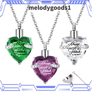 Melodygoods1 สร้อยคอสเตนเลส จี้รูปหัวใจ ปรับได้ ของขวัญสร้างสรรค์