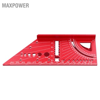 Maxpower ไม้สแควร์ขนาดวัดไม้บรรทัดอลูมิเนียม 3D Mitre 45 90 องศาวัดมุมเครื่องมือ