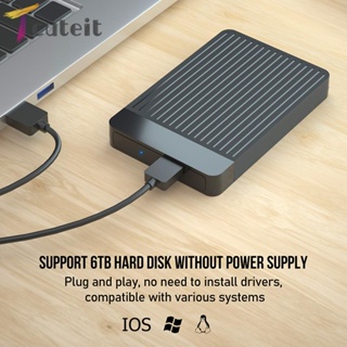 Tcuteit กล่องฮาร์ดดิสก์ SATA เป็น USB 3.0 2.5 สําหรับฮาร์ดดิสก์โซลิดสเตท