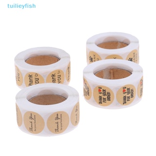 Tuilieyfish สติกเกอร์ฉลาก Thank You สําหรับติดตกแต่งสมุดภาพ 500 ชิ้น