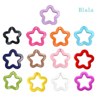 Blala จี้ดอกไม้อะคริลิค 5 ชิ้น พร้อมรูกลวง ดาว สเปเซอร์ ลูกปัด เครื่องประดับ DIY