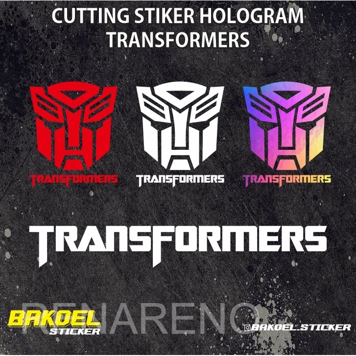 Transformers HOLOGRAM CUTTING STICKER @GrosirStickerJKT