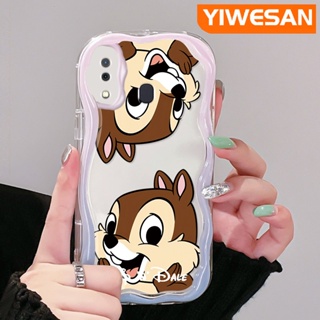 เคสโทรศัพท์มือถือ ซิลิโคนนุ่ม ใส กันกระแทก ลายการ์ตูนชิปน่ารัก สีครีม สําหรับ Samsung galaxy A30 A20 A31 A32 M10s