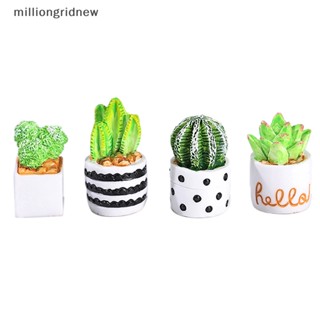 [milliongridnew] โมเดลกระถางต้นไม้จิ๋ว 1:12 สําหรับตกแต่งบ้านตุ๊กตา 1/4 ชิ้น WQL