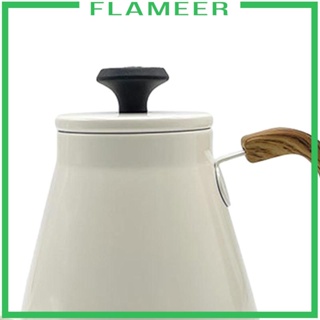 [Flameer] กาต้มน้ําชา กาแฟ ด้ามจับไม้ น้ําหนักเบา กันรอยขีดข่วน 1000 มล. สําหรับปิกนิก บ้าน