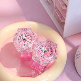 Childrens watch colorful luminous little girl cute little fairy junior high school student jelly princess toy girl cat