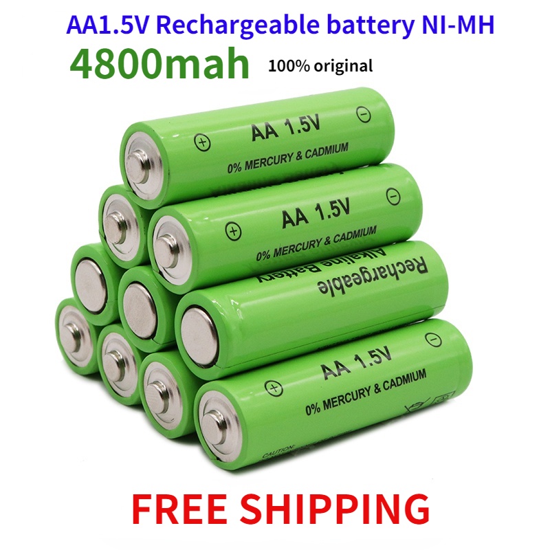 NEW AA battery 4800 mAh Rechargeable battery NI-MH 1.5 V AA battery for Clocks, mice, computers, toy