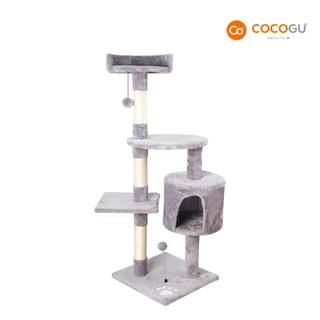 COCOGU Luxury Cat Climbing Frame คอนโดแมว 4 ชั้น ปีนป่าย ลับเล็บ แข็งแรง ใช้งานอเนกประสงค์