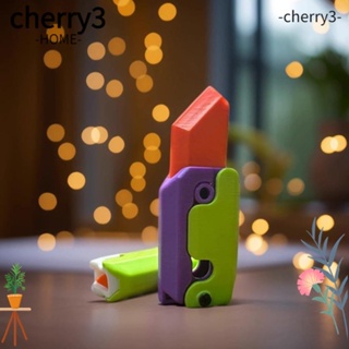 Cherry3 ของเล่นคลายเครียด พลาสติก พิมพ์ลายแครอท แบบพกพา สําหรับผู้ใหญ่