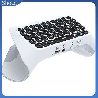 Shocc คีย์บอร์ดบลูทูธไร้สาย ขนาดเล็ก พร้อมลําโพง สําหรับ Ps5 Game Controller External Key Panel