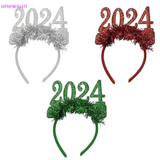 Onew 2024 ที่คาดผม ประดับเลื่อม กลิตเตอร์ รูปดาว ของขวัญปีใหม่ สําหรับผู้ใหญ่ เด็ก ตกแต่งหูฟัง