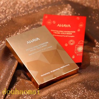 Ahava Mask Dead Sea Resurrection มาส์กทองคํา ให้ความชุ่มชื้น กระชับผิวอย่างล้ําลึก 4 ชิ้น/กล่อง