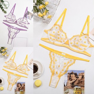 GORGEOUS~Glamorous Womens Lace Bra Set Sleepwear G string Underwear Embroidered Lingerie