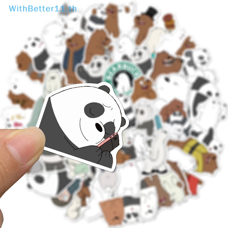Better สติกเกอร์ ลายกราฟฟิตี้หมี สําหรับแล็ปท็อป กีตาร์ สเก็ตบอร์ด กระเป๋าเดินทาง 50 ชิ้น