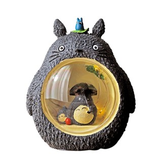 FMD❤ Studio Ghibli Totoro Figures LED Night Light Model Toy Anime Totoro Star Toys