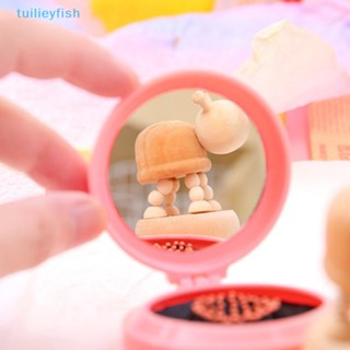 【tuilieyfish】หวีแปรงผม ขนาดเล็ก แบบพกพา พร้อมกระจก พับได้ สําหรับผู้หญิง【IH】