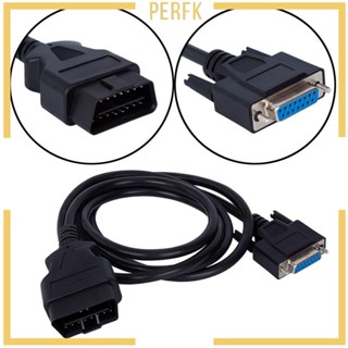 [Perfk] สายเคเบิลเชื่อมต่อ 1.55 ม. 16 Pin ตัวผู้ เป็นตัวเมีย 2 เป็น dB15 Pin ตัวผู้ II สําหรับรถยนต์