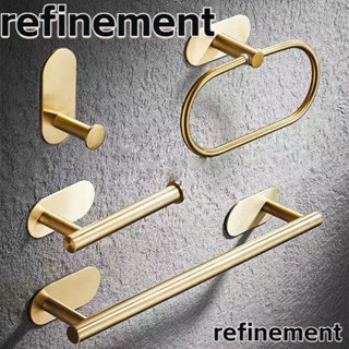 Refinement ตะขอแขวนผ้าขนหนู สเตนเลส มีกาวในตัว สีทอง สําหรับห้องครัว ห้องน้ํา