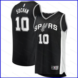 เสื้อกีฬาบาสเก็ตบอลแขนกุด ลายทีม NBA Jersey Spurs No.10 GP1 22-23 พลัสไซซ์ PG1