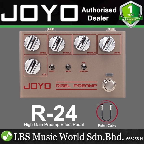 Joyo R-24 Rikel Preamp High Gain Overdrive กีตาร์ไฟฟ้าเหยียบ (R24)