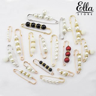 Ellastore123 เข็มกลัด ประดับมุกเทียม เพื่อความปลอดภัย สําหรับผู้หญิง