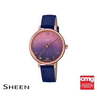 CASIO นาฬิกาข้อมือผู้หญิง SHEEN รุ่น SHE-4548PGL-4AUDF วัสดุสเตนเลสสตีล สีน้ำเงิน