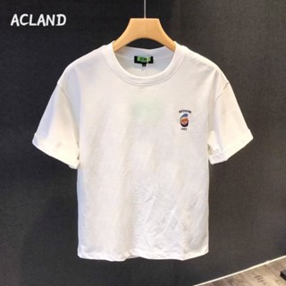 Acland เสื้อยืดผู้ชาย ผู้ชายเสื้อเชิ้ต เสื้อยืด ผ้านุ่ม ใส่สบาย ไม่หด ไม่ต้องรีด MTX2390KHK 37Z230912