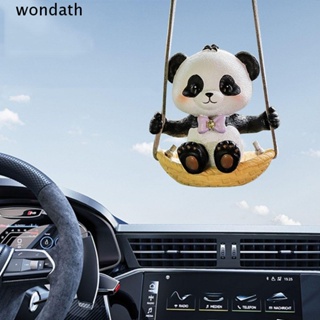 Wonda จี้เรซิ่น รูปแพนด้าน่ารัก สําหรับแขวนตกแต่งกระจกมองหลังรถยนต์