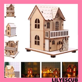 Lilyescub โคมไฟ LED ไม้ธรรมชาติ สําหรับแขวนตกแต่งบ้าน คริสต์มาส DIY