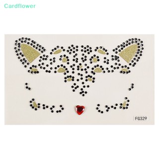 &lt;Cardflower&gt; สติกเกอร์อะคริลิค ลายแมวน่ารัก 3D สําหรับติดตกแต่งใบหน้า 1 ชิ้น