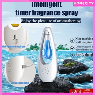 [Ready] [พร้อม] Intelligent Timing Air Freshener Spray Aroma Diffuser Essential Oil Diffusers Rechargeable Home Fragrance Toilet Hotel Humidifier Perfume Aromatherapy Aroma Diffuser